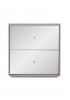 Lilah Mirrored Bedside Table 2 Drawer 48W 